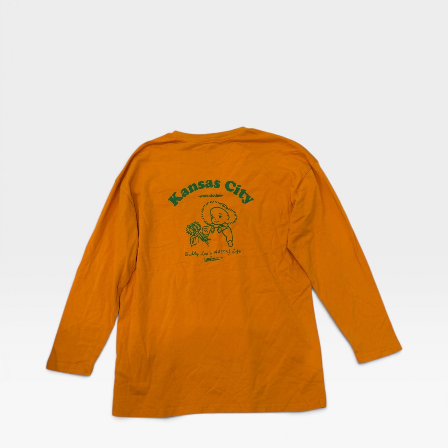 Lee Long Sleeve Logo T-Shirt Orange